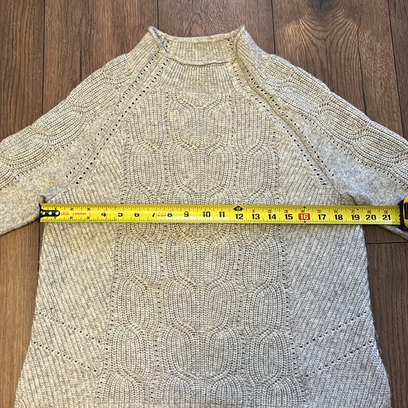 Talbots mock neck gray wool sweater size small - Picture 4 of 6